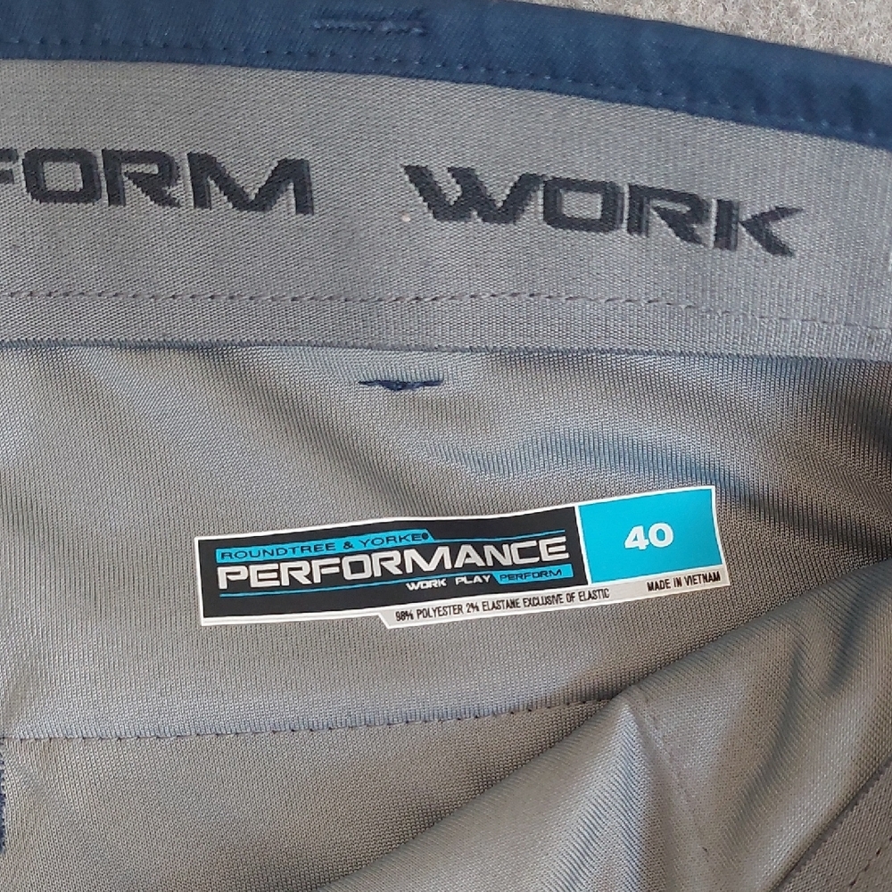 Roundtree & Yorke Performance Golf Shorts Navy Blue Size 40 - Picture 2 of 7